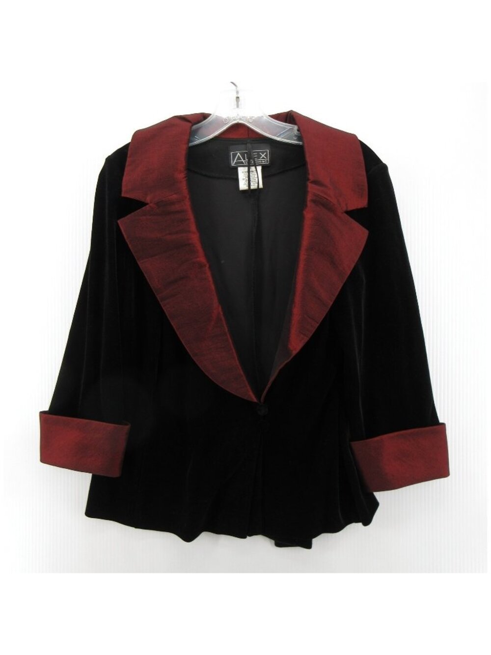 VINTAGE Alex Evenings Top Medium Velvet Wrap Blouse Dinner Evening